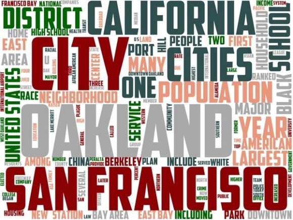 Discover the Beauty of Oakland Wordart Skinny Tumbler