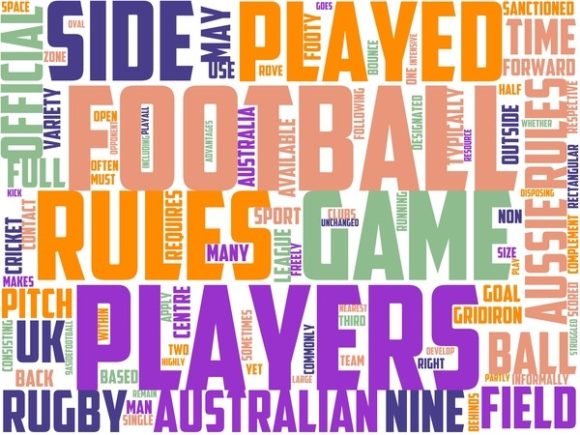 Nine a Side Footy Wordart Tshirt