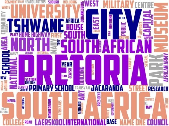 Pretoria Wordart Sublimation: A Beautiful Hand Drawn Wordcloud for Creative Expression